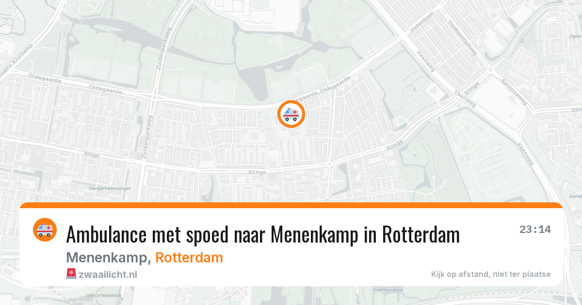 Ambulance met spoed naar Menenkamp in Rotterdam — 29 mei 2026