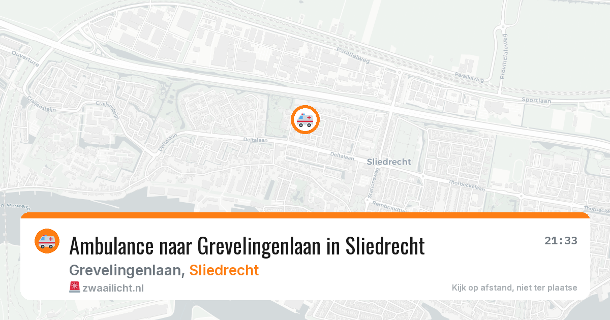Ambulance naar Grevelingenlaan in Sliedrecht — 9 jun 2026