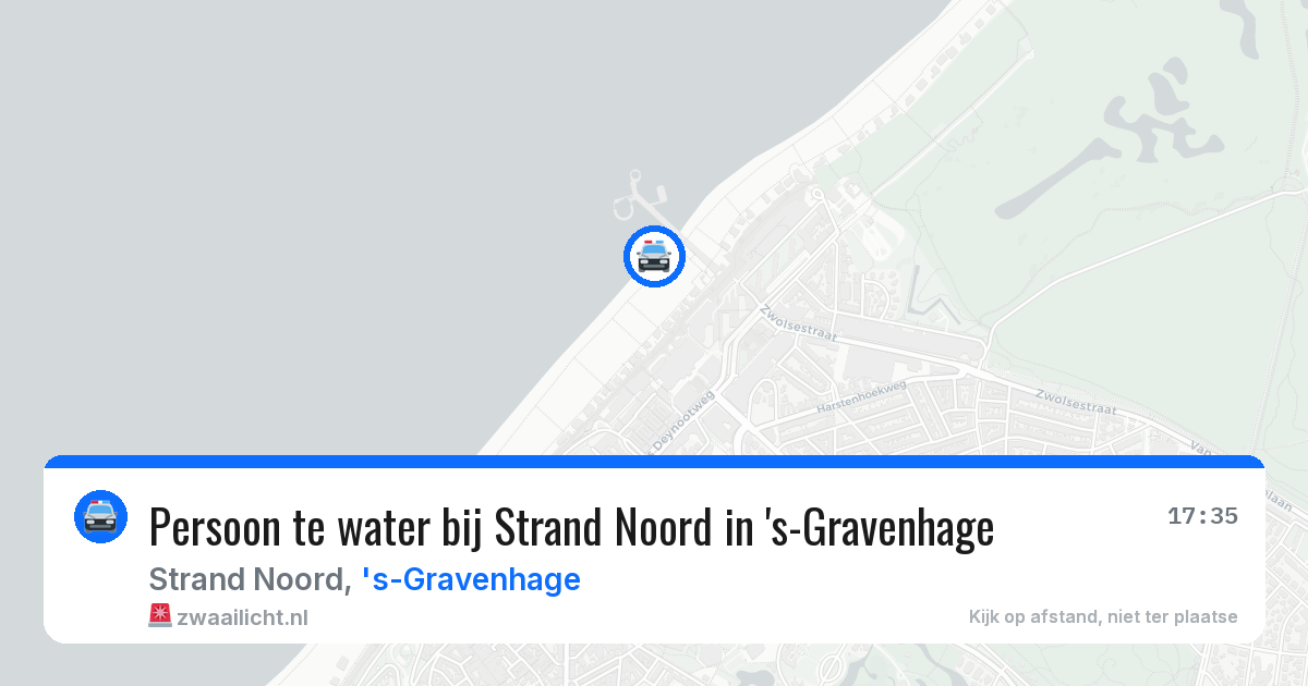 Persoon te water bij Strand Noord in 's-Gravenhage — 13 aug 2026