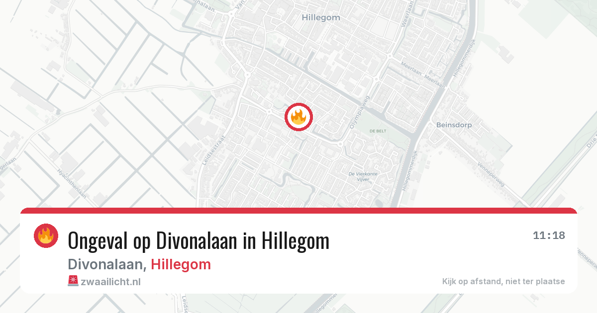 Ongeval op Divonalaan in Hillegom — 7 jun 2026