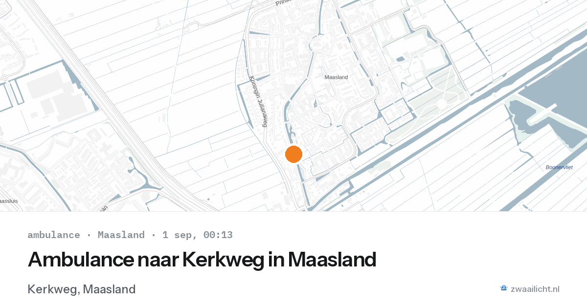 Ambulance naar Kerkweg in Maasland — 31 aug 2026