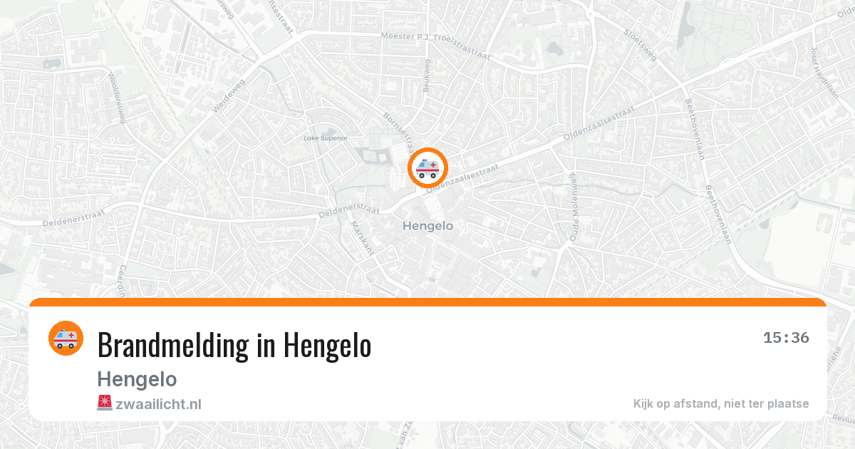 Brandmelding in Hengelo — 16 jun 2026