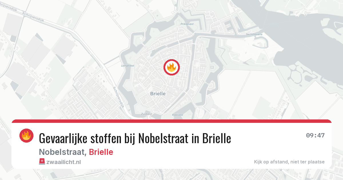 Gevaarlijke stoffen bij Nobelstraat in Brielle — 1 jul 2026