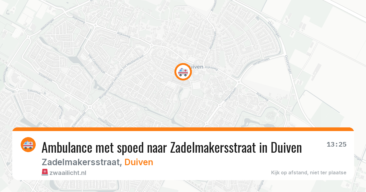 Ambulance met spoed naar Zadelmakersstraat in Duiven — 26 feb 2026