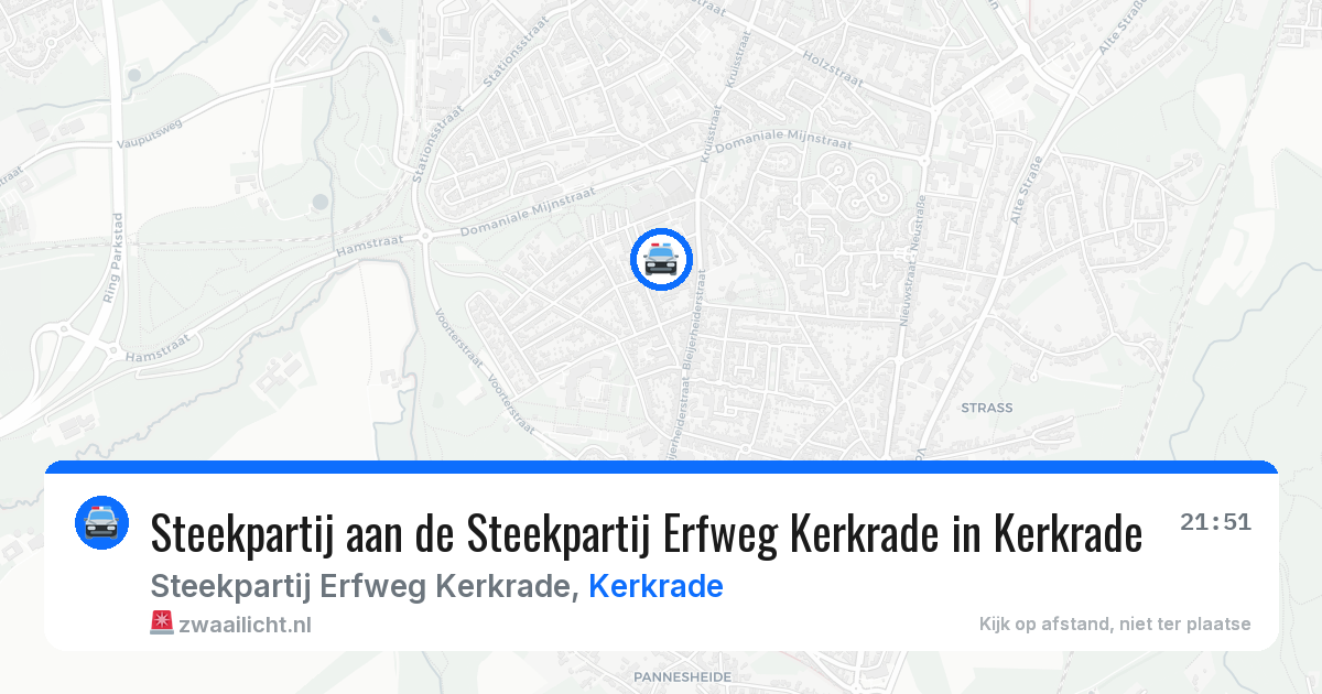 Steekpartij aan de Steekpartij Erfweg Kerkrade in Kerkrade — 18 mrt 2026