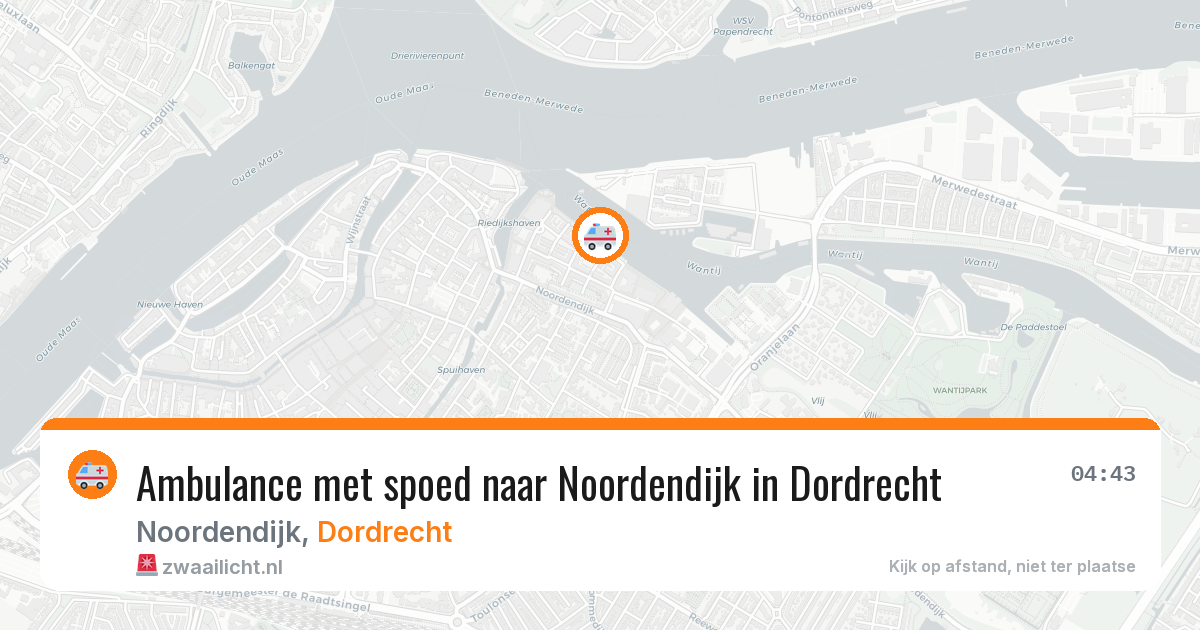 Ambulance met spoed naar Noordendijk in Dordrecht — 4 jun 2026