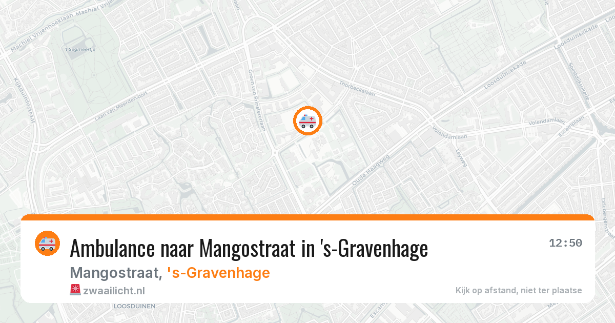 Ambulance naar Mangostraat in 's-Gravenhage — 31 jul 2026