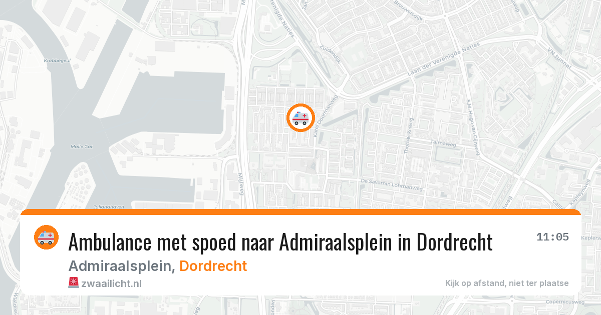 Ambulance met spoed naar Admiraalsplein in Dordrecht — 31 jul 2026