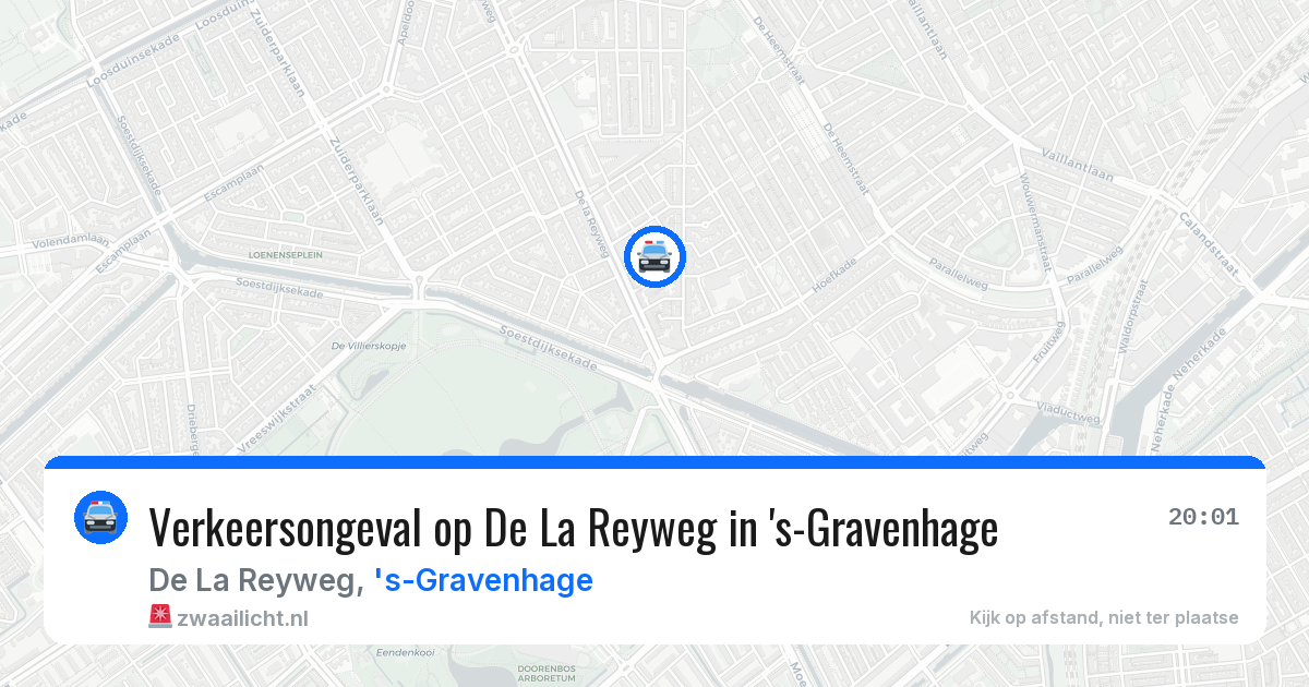 Verkeersongeval op De La Reyweg in 's-Gravenhage — 27 jun 2026
