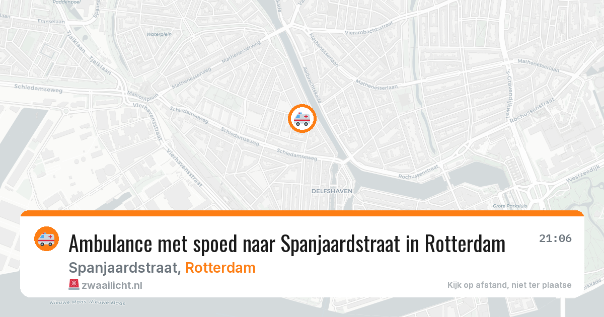 Ambulance met spoed naar Spanjaardstraat in Rotterdam — 27 apr 2026
