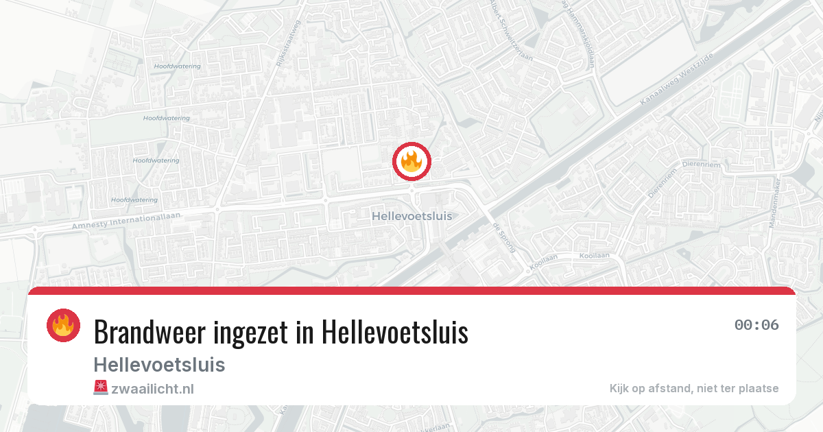 Brandweer ingezet in Hellevoetsluis — 27 mei 2026 | 🚨 Zwaailicht.nl