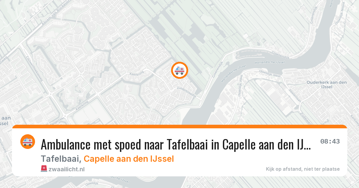 Ambulance met spoed naar Tafelbaai in Capelle aan den IJssel — 30 mrt 2026