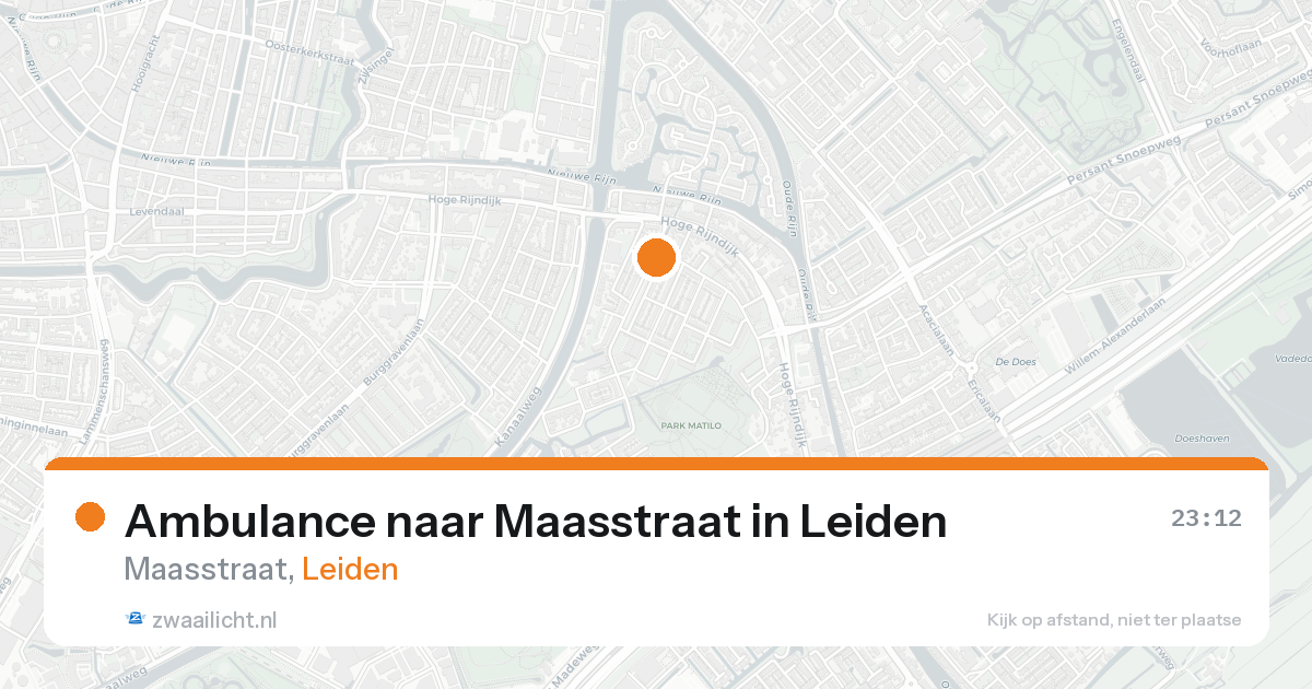 Ambulance naar Maasstraat in Leiden — 19 aug 2026