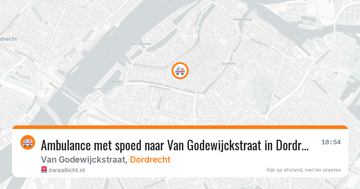 Ambulance met spoed naar Van Godewijckstraat in Dordrecht — 22 mei 2026