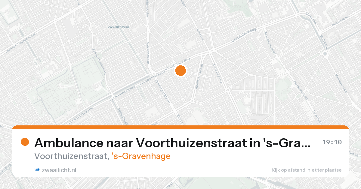 Ambulance naar Voorthuizenstraat in 's-Gravenhage — 18 aug 2026