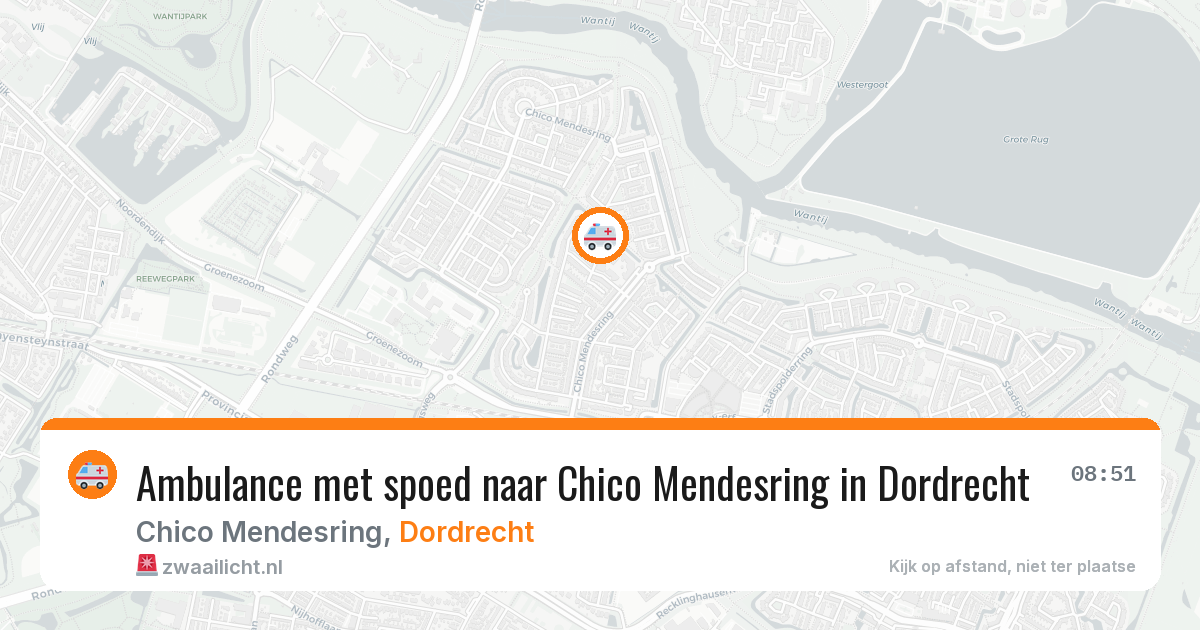 Ambulance met spoed naar Chico Mendesring in Dordrecht — 18 jul 2026