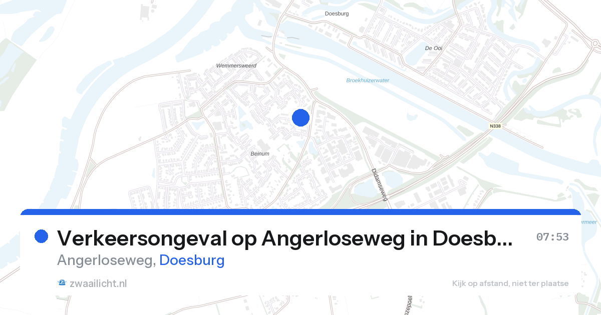 Verkeersongeval op Angerloseweg in Doesburg — 26 aug 2026