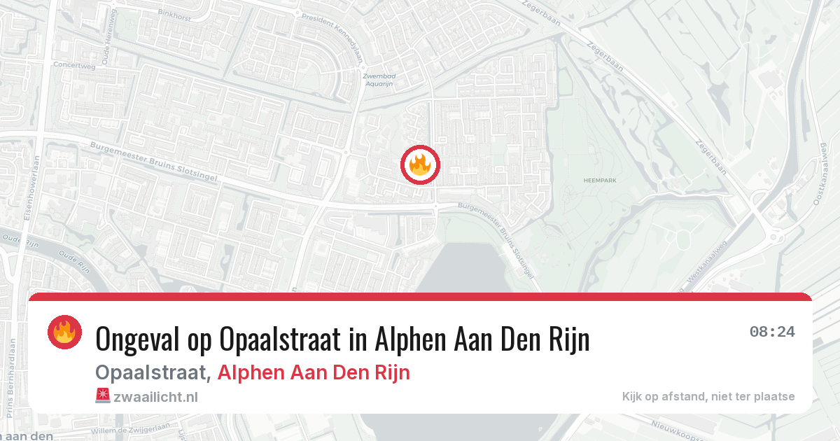 Ongeval op Opaalstraat in Alphen Aan Den Rijn — 21 jul 2026