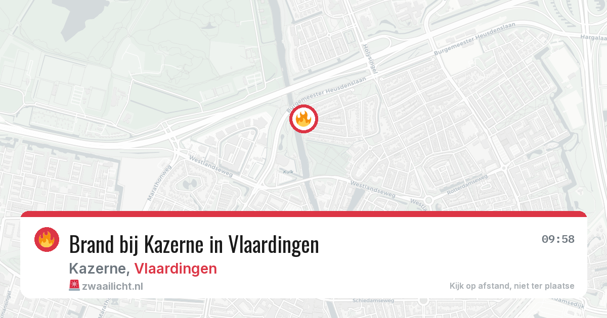 Brand bij Kazerne in Vlaardingen — 7 aug 2026