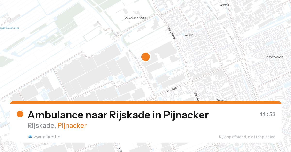 Ambulance naar Rijskade in Pijnacker — 20 jun 2026
