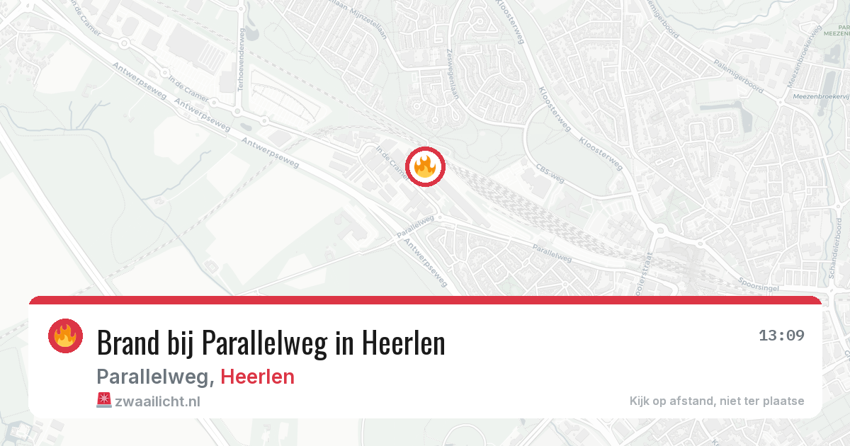 Brand bij Parallelweg in Heerlen — 13 mei 2026