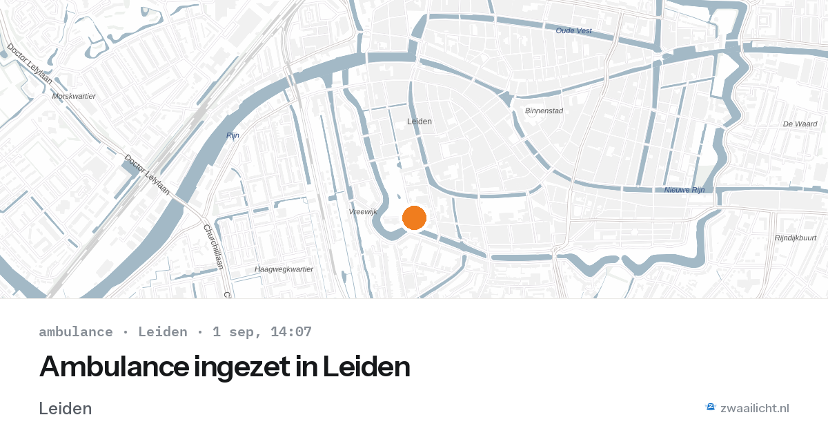 Ambulance ingezet in Leiden — 1 sep 2026