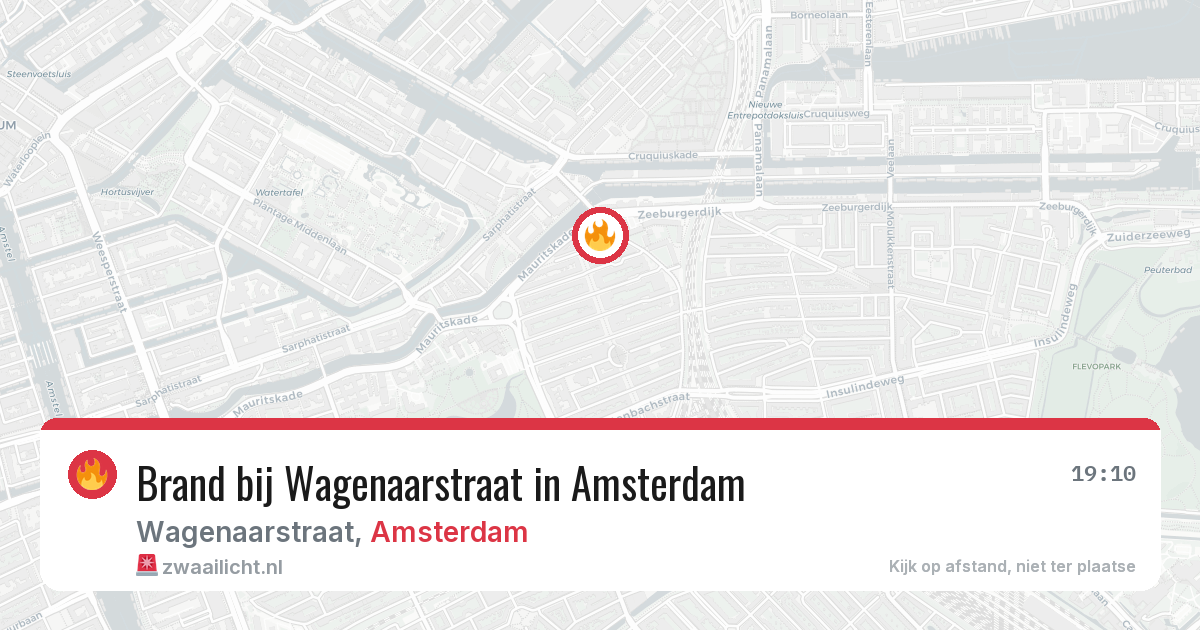 Brand bij Wagenaarstraat in Amsterdam — 11 mei 2026