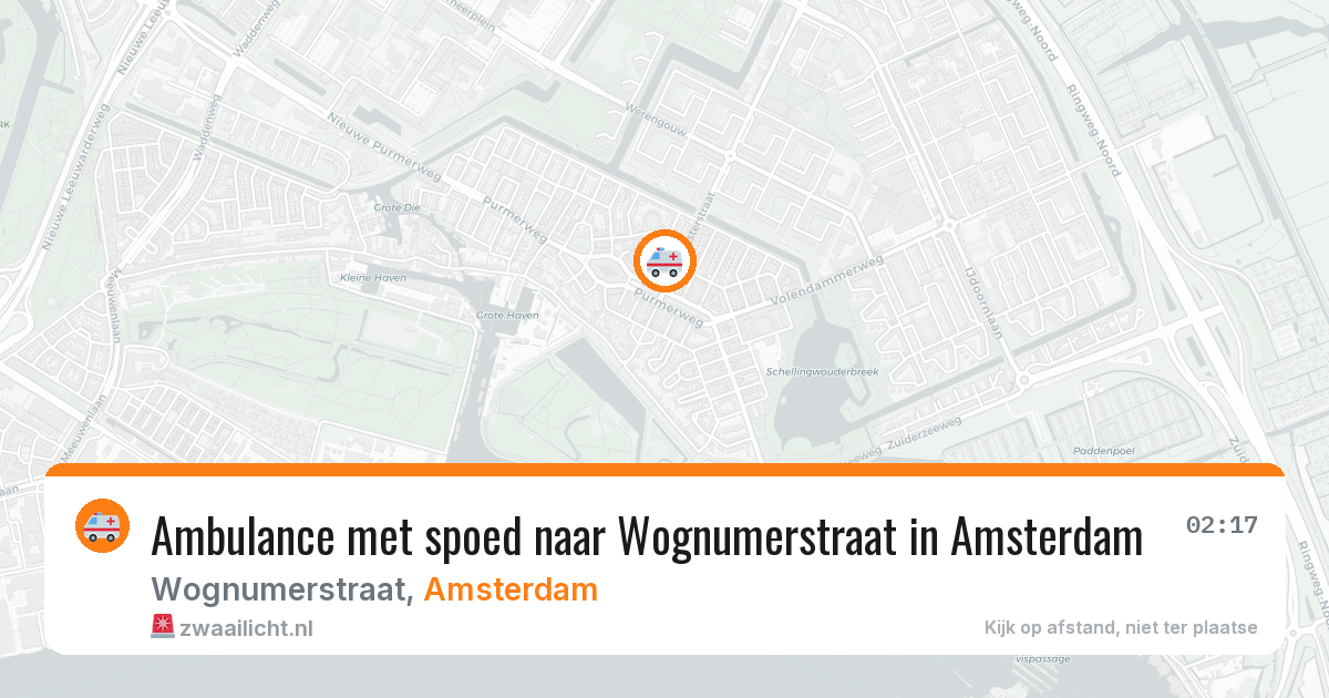 Ambulance met spoed naar Wognumerstraat in Amsterdam — 17 apr 2026
