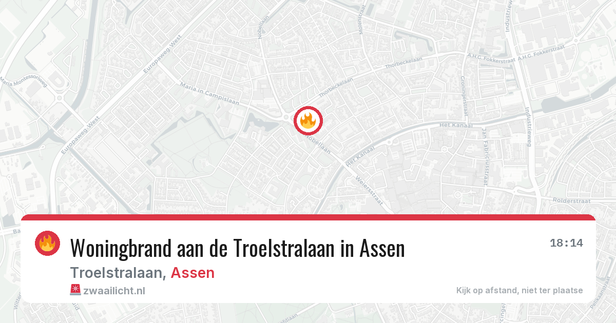Woningbrand aan de Troelstralaan in Assen — 19 jan 2026