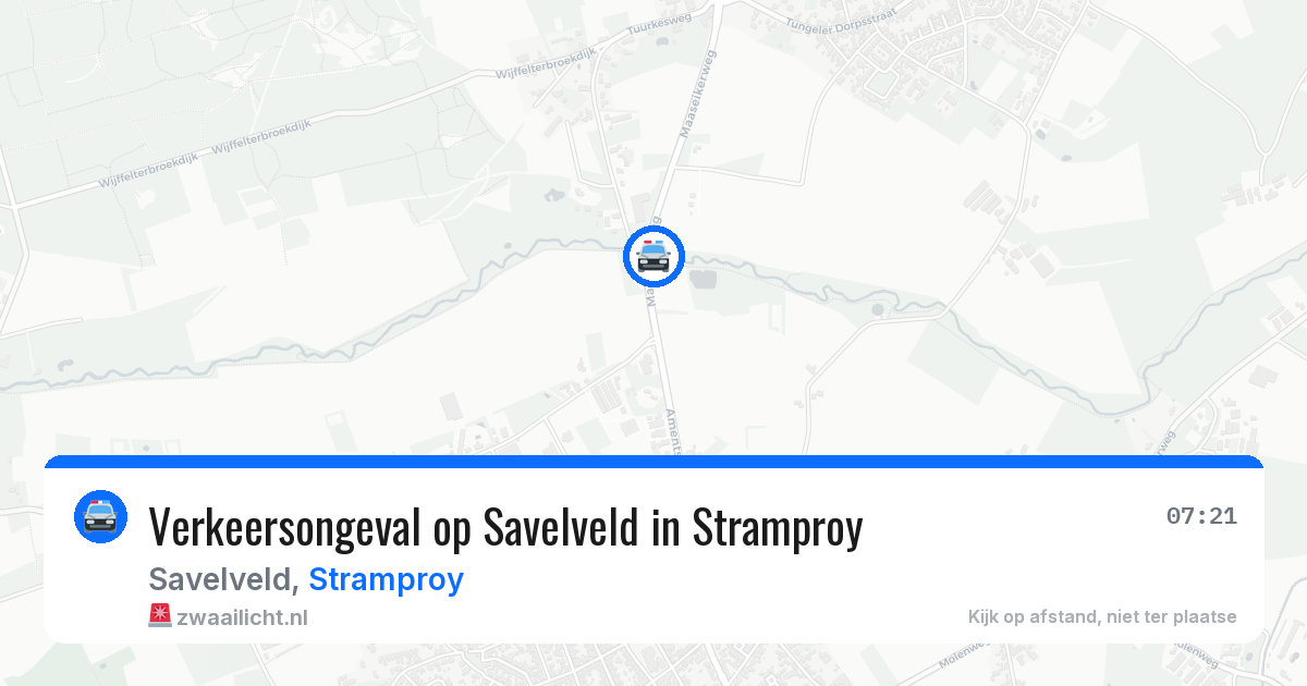 Verkeersongeval op Savelveld in Stramproy — 31 mrt 2026