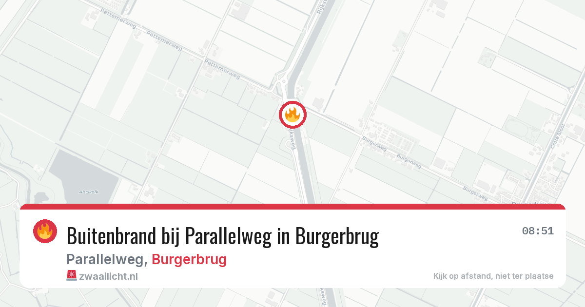 Buitenbrand bij Parallelweg in Burgerbrug — 29 jun 2026