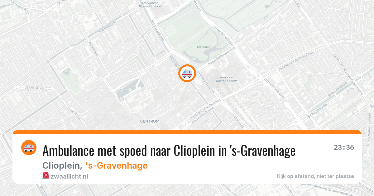 Ambulance met spoed naar Clioplein in 's-Gravenhage — 13 mrt 2026