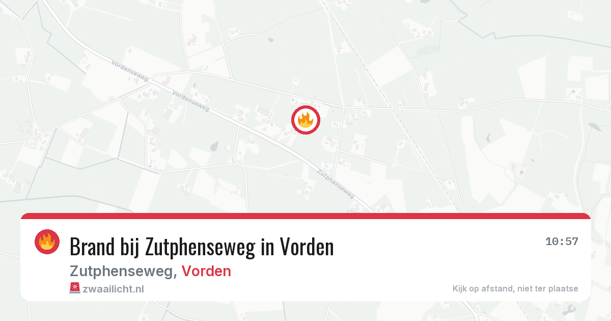 Brand bij Zutphenseweg in Vorden — 29 jul 2026