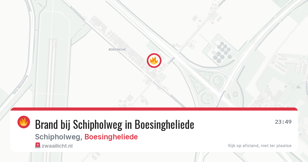 Brand bij Schipholweg in Boesingheliede — 4 aug 2026