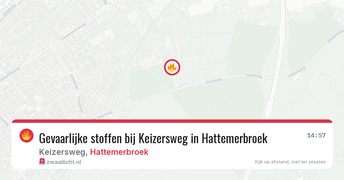 Gevaarlijke stoffen bij Keizersweg in Hattemerbroek — 22 mrt 2026