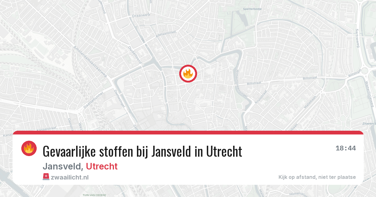 Gevaarlijke stoffen bij Jansveld in Utrecht — 16 jul 2026