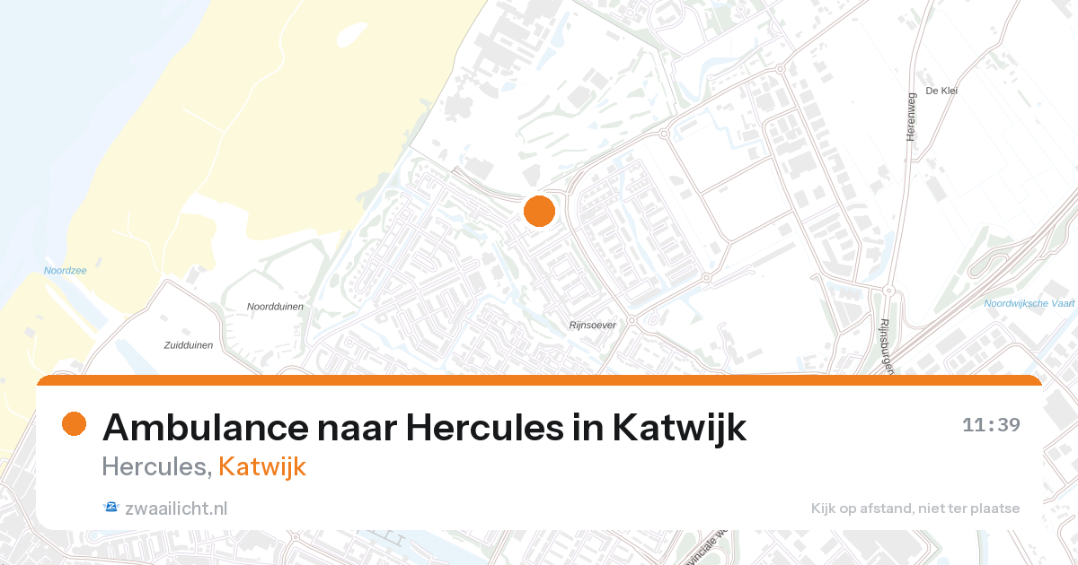 Ambulance naar Hercules in Katwijk — 16 jul 2026