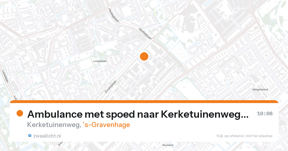 Ambulance met spoed naar Kerketuinenweg in 's-Gravenhage — 27 aug 2026