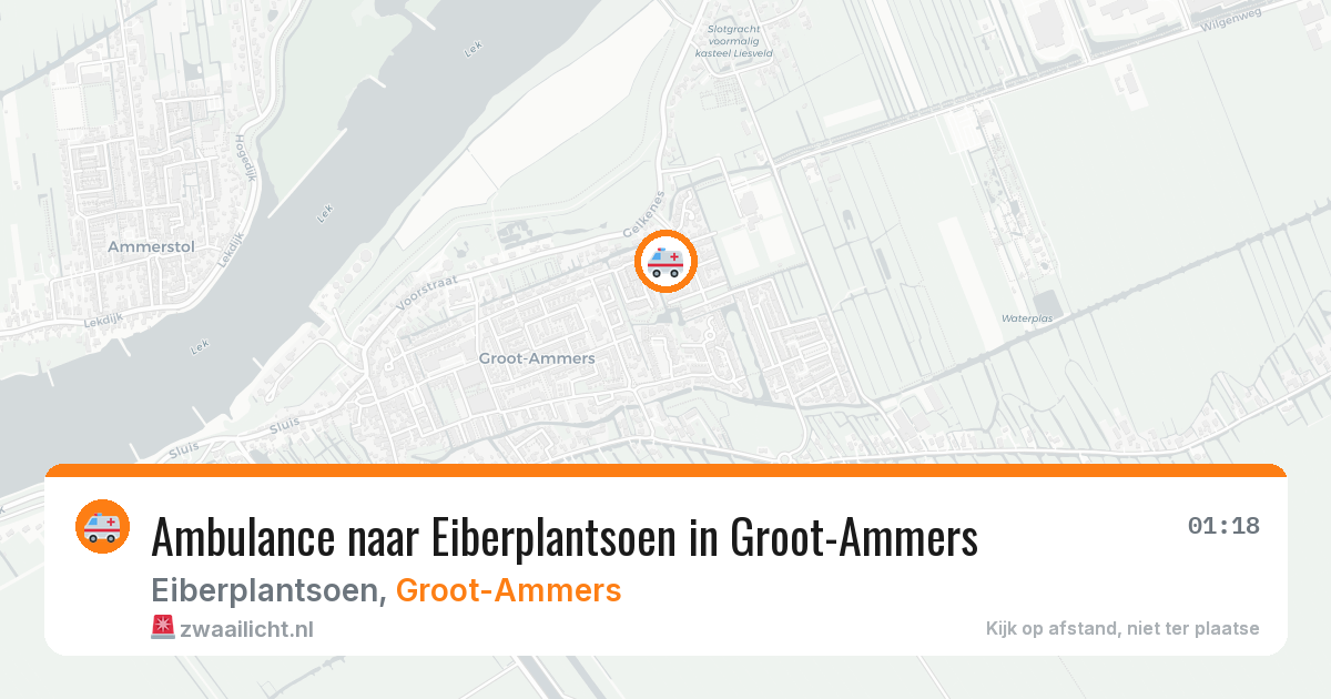 Ambulance naar Eiberplantsoen in Groot-Ammers — 5 jun 2026