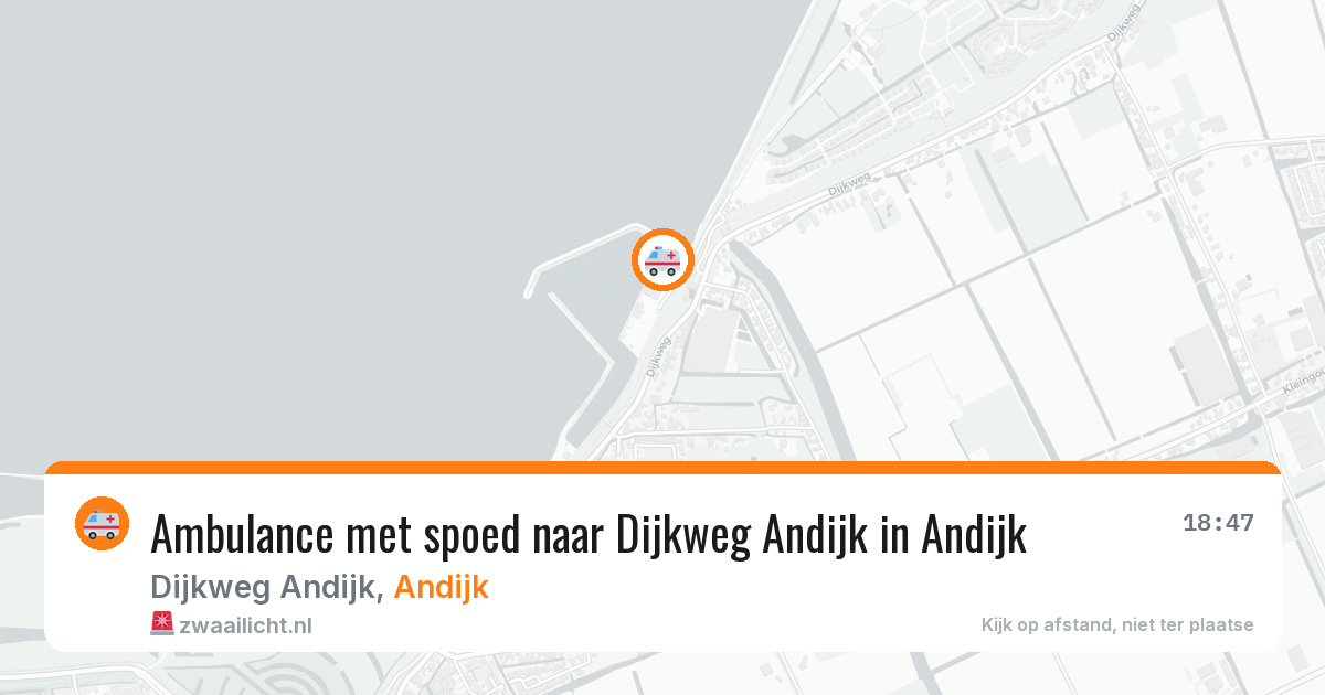 Ambulance met spoed naar Dijkweg Andijk in Andijk — 18 jul 2026