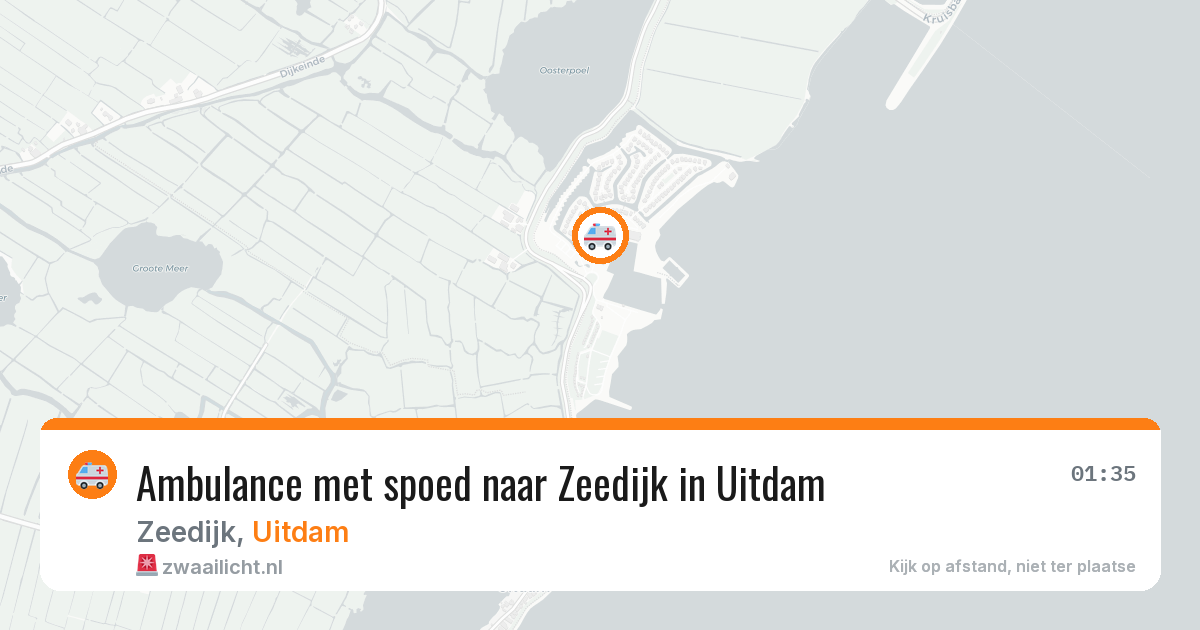 Ambulance met spoed naar Zeedijk in Uitdam — 10 apr 2026