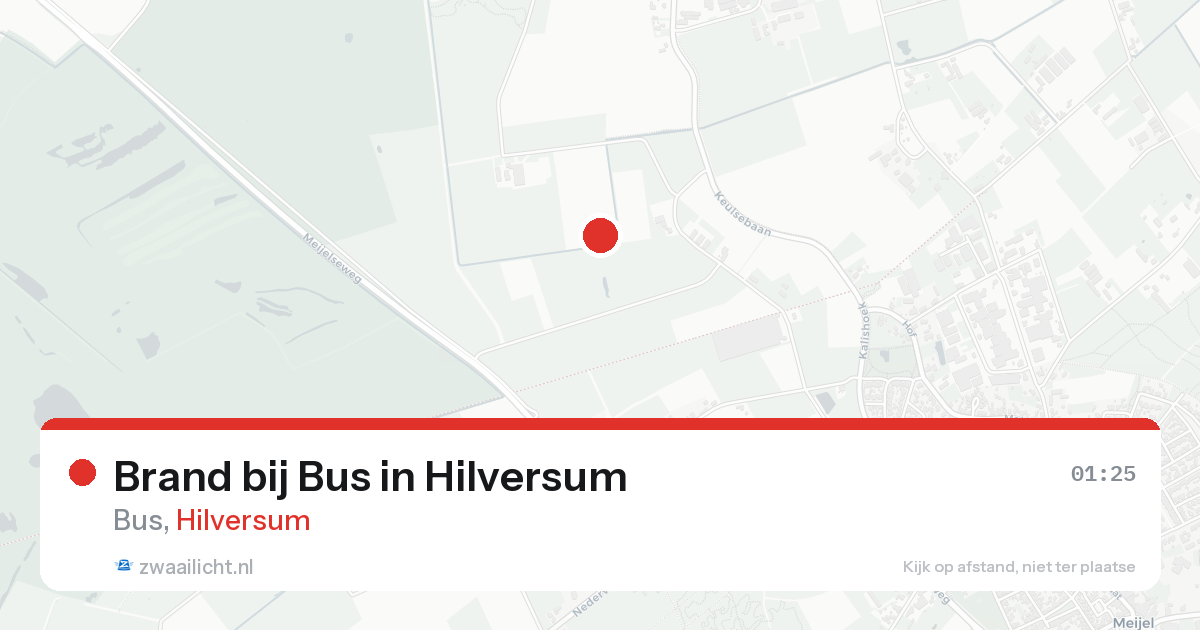 Brand bij Bus in Hilversum — 14 aug 2026
