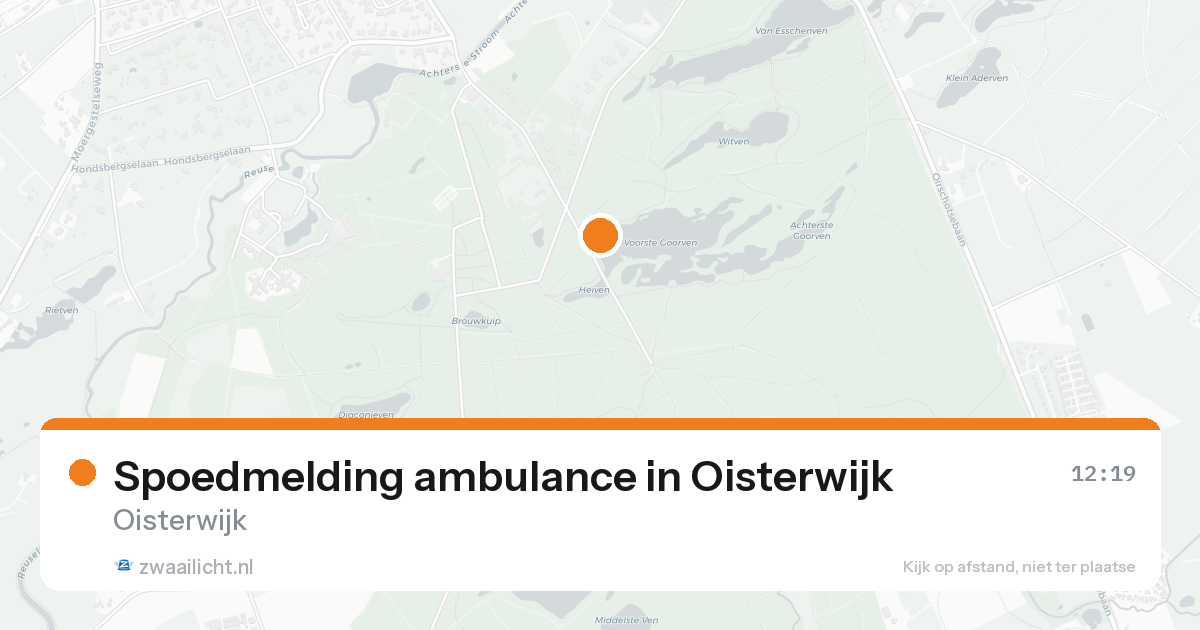 Spoedmelding ambulance in Oisterwijk — 16 aug 2026