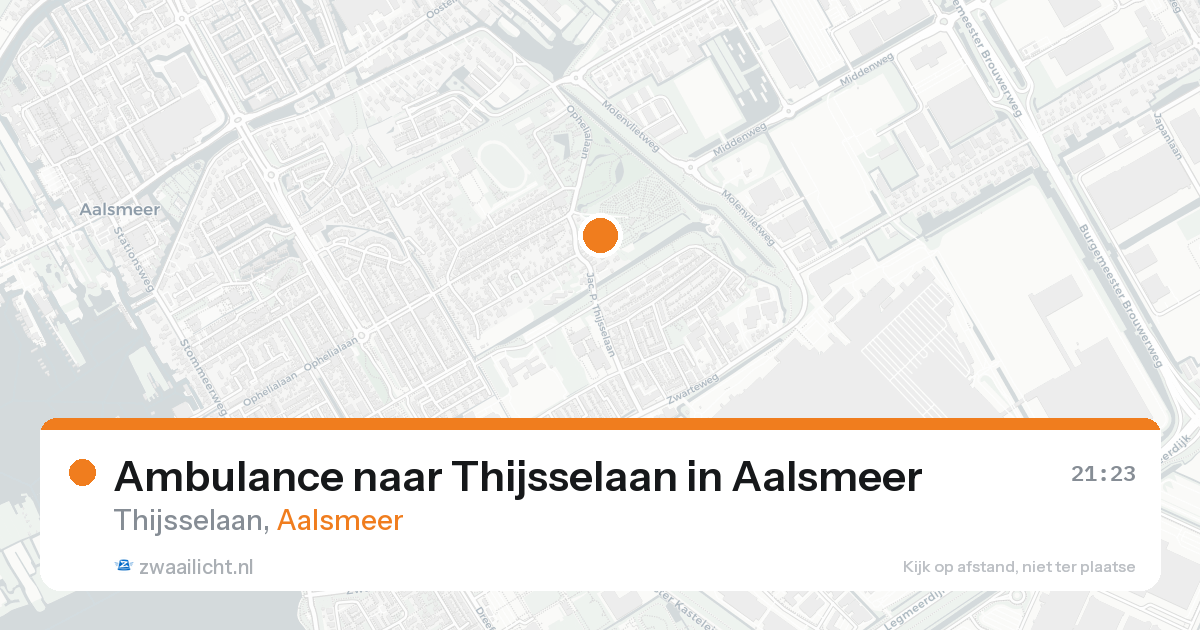 Ambulance naar Thijsselaan in Aalsmeer — 21 aug 2026