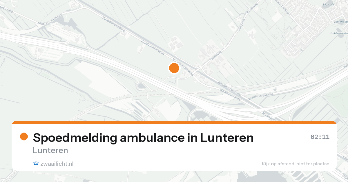 Spoedmelding ambulance in Lunteren — 21 aug 2026
