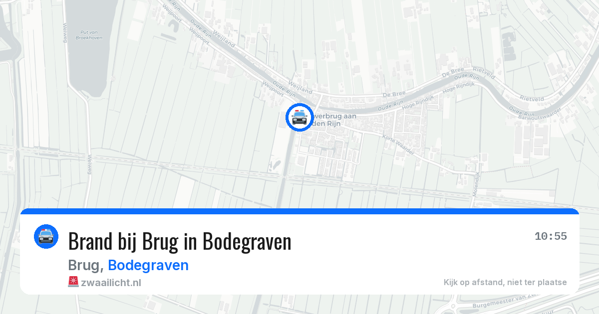Brand bij Brug in Bodegraven — 7 aug 2026
