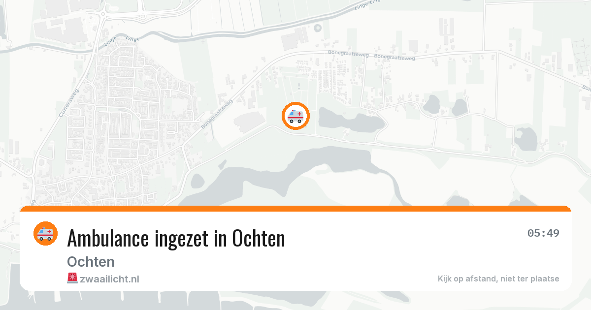 Ambulance ingezet in Ochten — 12 aug 2026