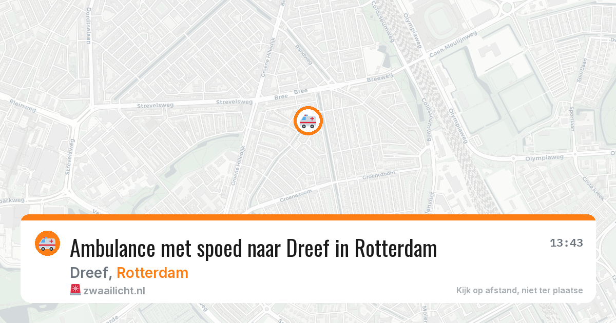 Ambulance met spoed naar Dreef in Rotterdam — 12 jul 2026