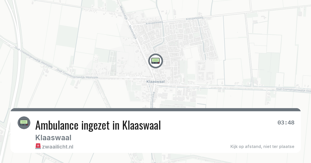 Ambulance ingezet in Klaaswaal — 29 jan 2026