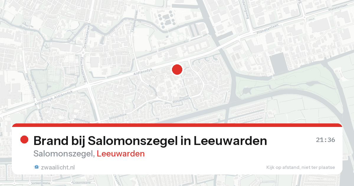 Brand bij Salomonszegel in Leeuwarden — 24 aug 2026